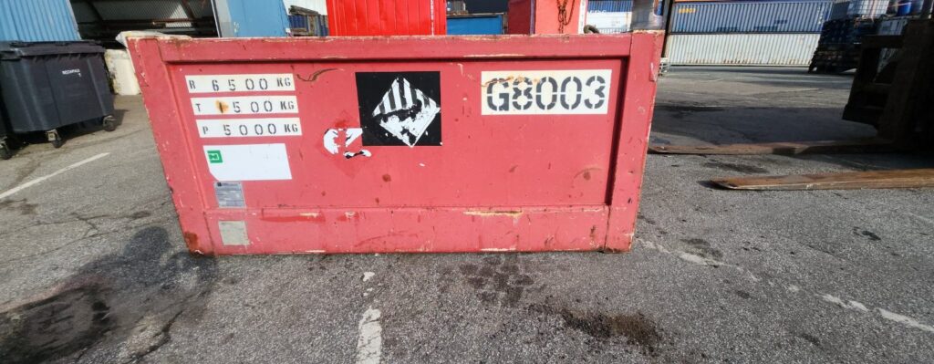 10 x 8 fods offshore basket til tønder G8003 med vægtmærkning hos NJ Container, Esbjerg