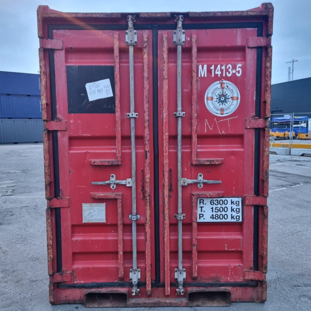 5 fods offshore container M1413-5 med vægtmærkning